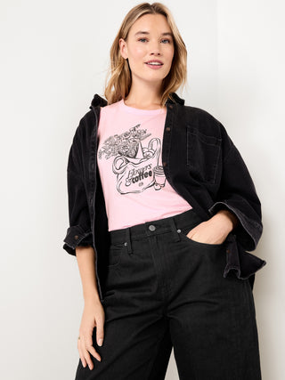 Camiseta Manga Corta con Detalle Gráfico