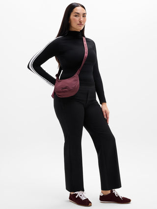 Camiseta Manga Larga Cuello Alto con Detalle Raya