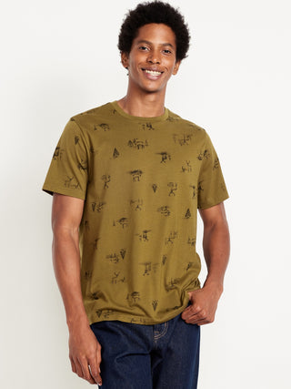 Camiseta Manga Corta de Algodón con Estampado