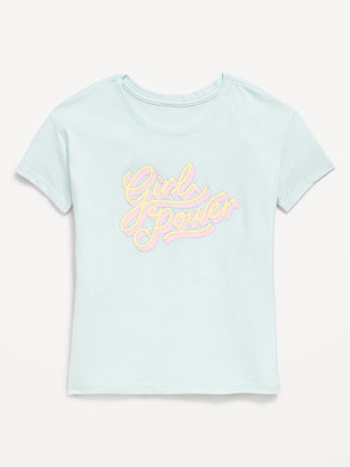 Camiseta Manga Corta con Detalle Gráfico, Niña