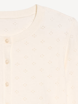 Cárdiga Corto con Tejido de Punto Acanalado