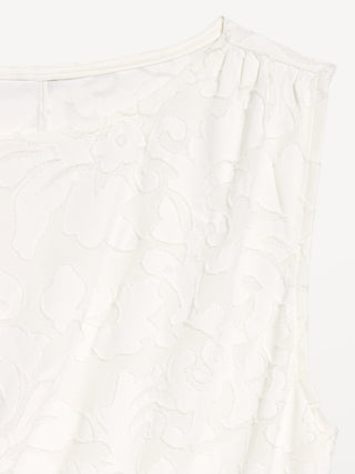 Camiseta Drapeada con Tejido Jacquard