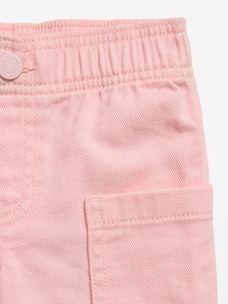 Pantalones sin cordones, holgados, de pierna ancha y cintura alta para niñas pequeñas.