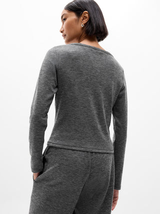 Cárdigan de Canalé con Detalle Botones