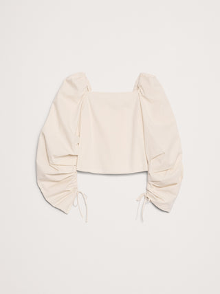 Blusa Cuello Cuadrado Mangas con Volumen