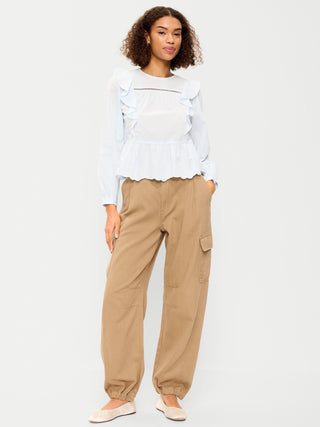 Pantalones cargo de sarga.