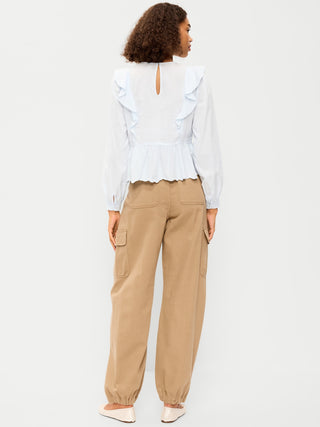 Pantalones cargo de sarga.