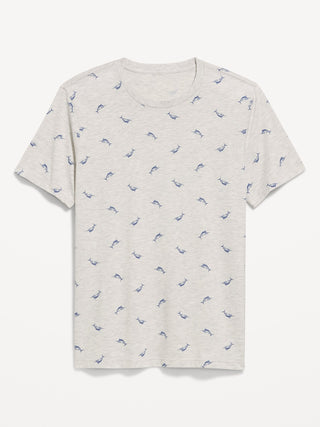 Camiseta Manga Corta de Algodón con Estampado