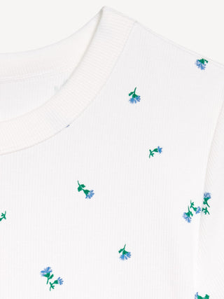 Camiseta Ajustada Manga Corta con Estampado