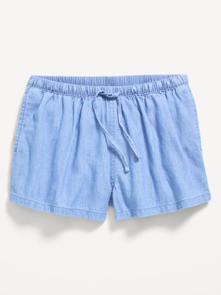 Short Denim con Cintura Elástica, Niña