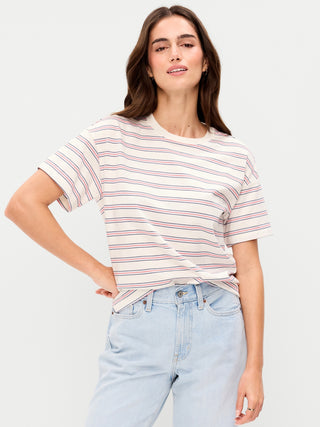 Camiseta Manga Corta con Estampado Rayas