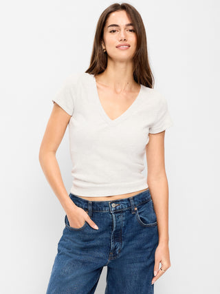 Fitted Short Sleeve Cotton T-Shirt