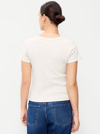 Fitted Short Sleeve Cotton T-Shirt
