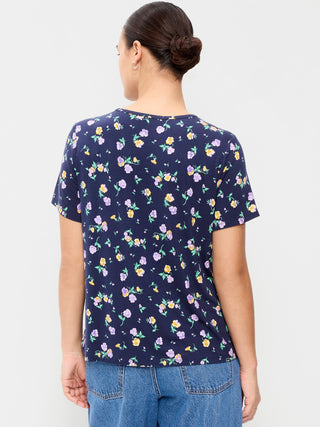Camiseta de lujo con cuello redondo.