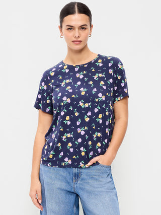 Camiseta de lujo con cuello redondo.