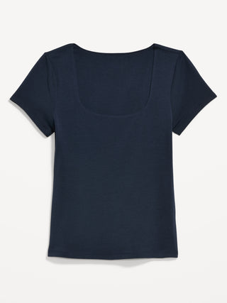 Camiseta Manga Corta Cuello Cuadrado