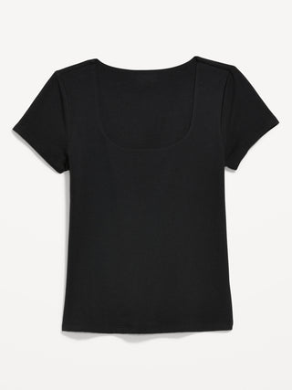 Camiseta Manga Corta Cuello Cuadrado