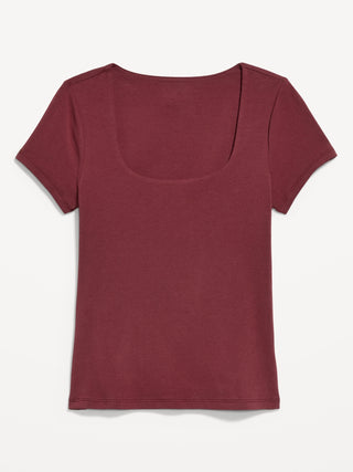 Camiseta Manga Corta Cuello Cuadrado