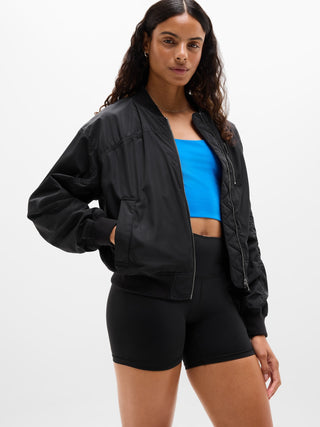 Chaqueta Bomber con Tela Repelente al Agua