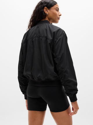 Chaqueta Bomber con Tela Repelente al Agua