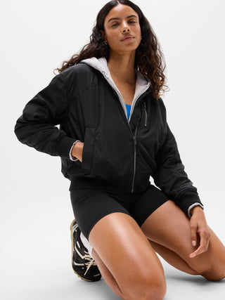 Chaqueta Bomber con Tela Repelente al Agua