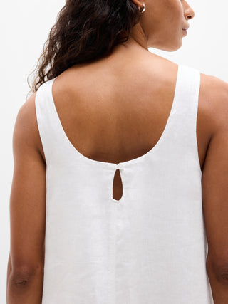 Vestido con Tirantes de Lino