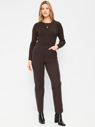 Pantalones rectos Pixie de cintura alta.