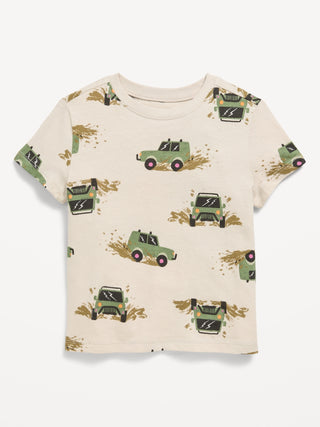 Camiseta Estampada De Manga Corta Para Niños Pequeños.