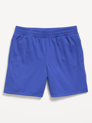 Shorts deportivos de malla para niños.