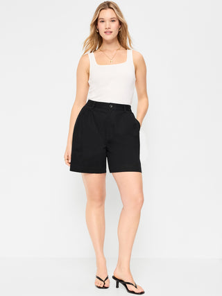 Shorts chinos OGC de cintura alta, entrepierna de 6 pulgadas.