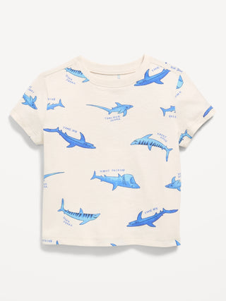 Camiseta estampada de manga corta para niños pequeños.