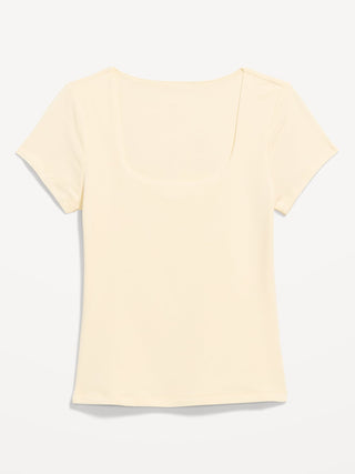 Camiseta Manga Corta Cuello Cuadrado