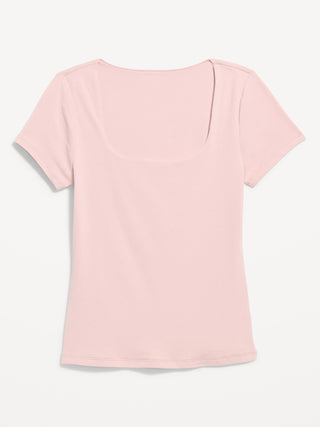 Camiseta Manga Corta Cuello Cuadrado