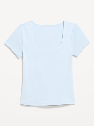 Camiseta Manga Corta Cuello Cuadrado