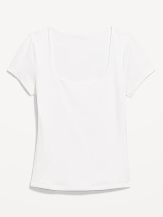 Camiseta Manga Corta Cuello Cuadrado