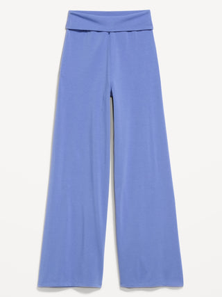 Pantalones anchos plegables PowerChill de cintura alta.