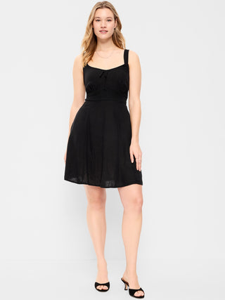 Vestido de Tirantes con Escote Corazón