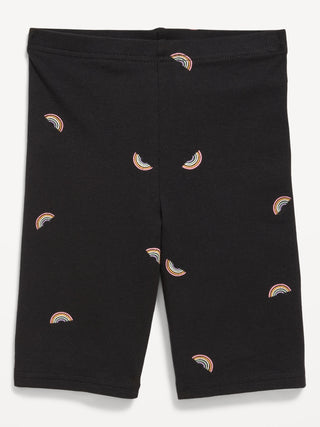 Short Biker Cintura Elástica con Estampado, Niña