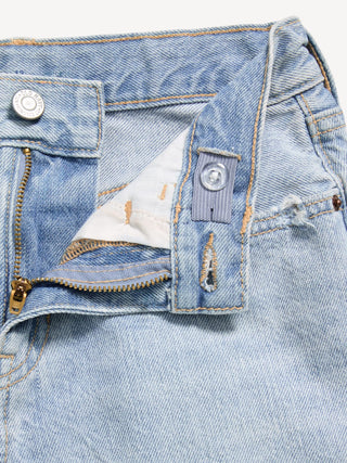 High-Waisted Ripped Frayed-Hem Jean Shorts for Girls.