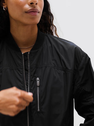 Chaqueta Bomber con Tela Repelente al Agua