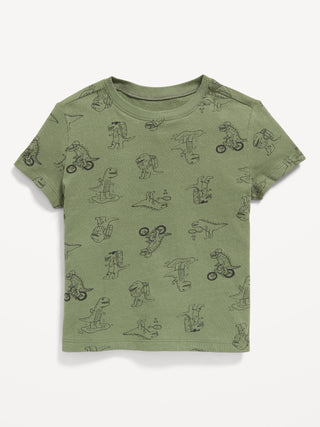 Camiseta Estampada De Manga Corta Para Niños Pequeños.