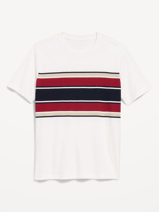 Camiseta Manga Corta con Detalle de Rayas