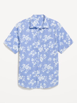 Camisa Manga Corta Estampado Colección Blue Floral