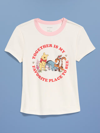 Camiseta ajustada de canalé Old Navy x Disney Winnie the Pooh para mujer.