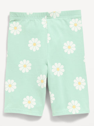 Short Biker Cintura Elástica con Estampado, Niña