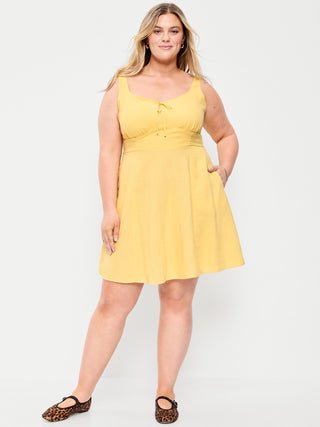 Dress with Wide Straps and Sweetheart Neckline