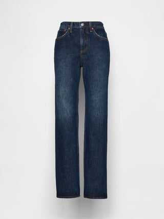 Jeans rectos relajados de talle medio.