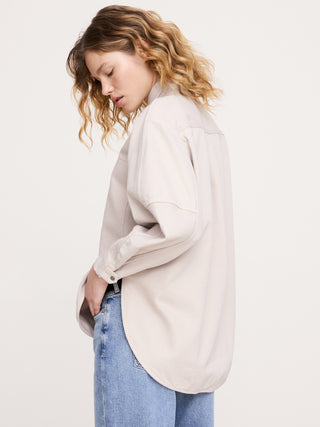 Camisa Denim Oversize Manga Larga