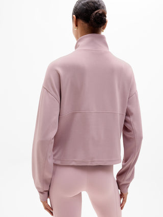 Sudadera Cuello Alto con Media Cremallera