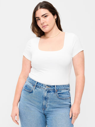 Camiseta Manga Corta Cuello Cuadrado